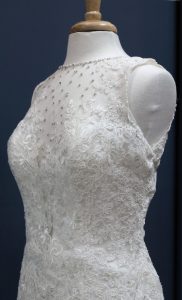 Rhinestone Collar Wedding Dress